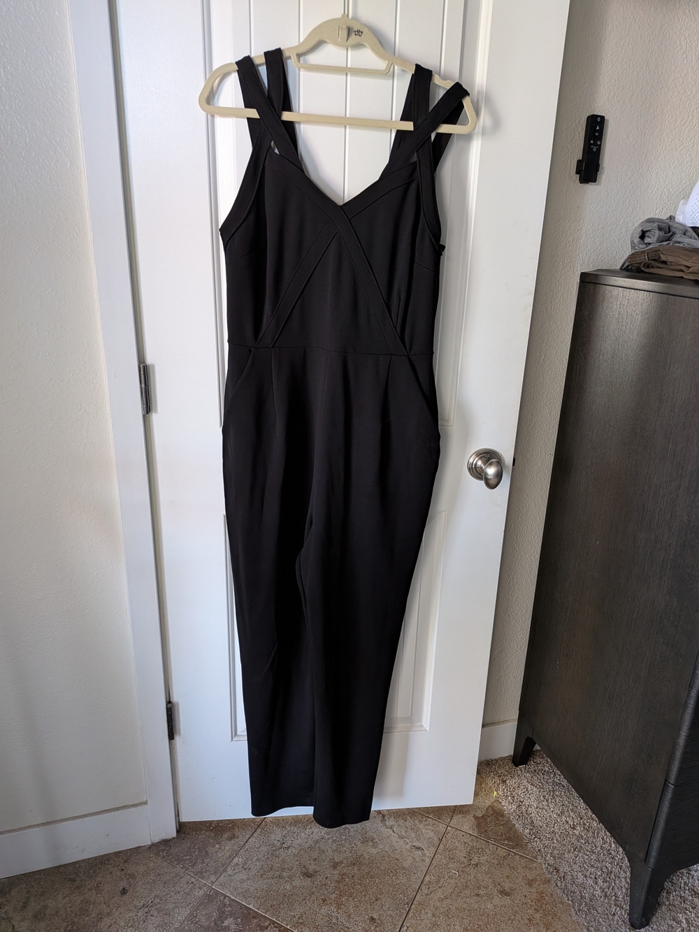 BOLD elements Black V-Neck Strappy Jumpsuit